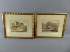 Matthew Doubleday (Exh. 1881-1900) A Pair of Watercolours.