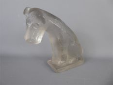 A Lalique Frosted Glass Airedale Terrier.