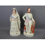 A Pair of Staffordshire Flat Back Figures.