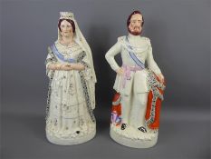 A Pair of Staffordshire Flat Back Figures.