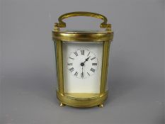 A French Brass Carriage Clock