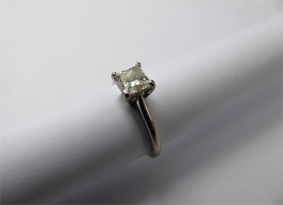 A Lady's Bespoke 18ct White Gold Diamond Solitaire Ring by Nicholas Philippe. - Image 2 of 4