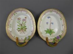 Royal Copenhagen Flora Danica Salad Dishes.