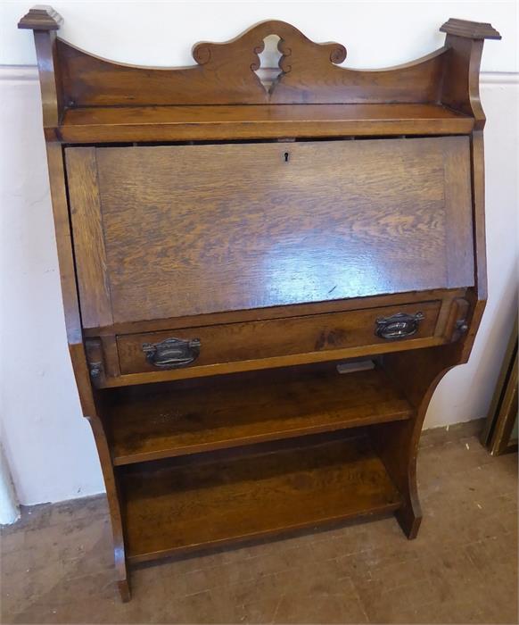 An Edwardian Drop Front Bureau.