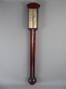 A 19th Century Mahogany-Cased Stick Barometer.