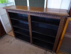 Oak Carved Fronted Book Case.