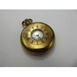 A Gentleman's Gold-Plated and Enamel Half-Hunter Pocket Watch