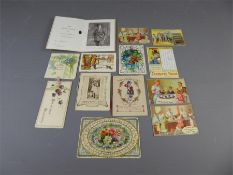 QV/Edward VII - 8 Christmas or New Year Miniature Greetings Cards.