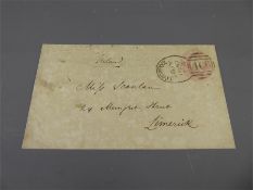 1857 1d Pink Envelope to Limerick.