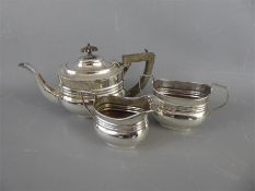 A Silver Bachelor Tea Set