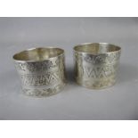 A Pair of Silver Napkin Rings