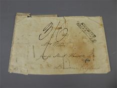 1820 Letter Constantinople to London with Stepped Rochester Ship Letter.