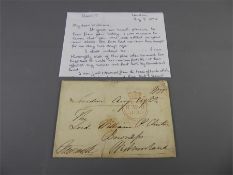 1835 Letter from Duke of Newcastle to his son Lord Clinton.