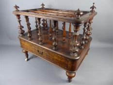 A Victorian Walnut Canterbury.