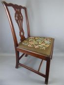 A Pair of Antique Mahogany Chippendale-Period Side Chairs