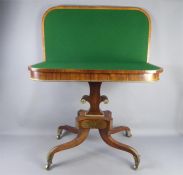 Fine Regency Rosewood Card Table.