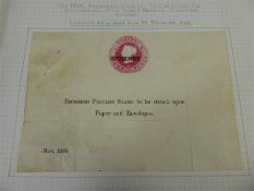 1859 3d Postal Stationery Overprinted by Specimen - from Postmaster's Notice.