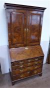 A Fine Early 18th Century Walnut Bureau Bookcase.