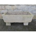 A Stone Rectangular Garden Trough.