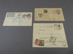 1888-1900 - Three 1d Pink Envelopes to Holland and France.