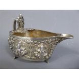 An Antique Indian Silver Sauce Boat