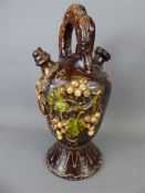A 19th Century Brown Glaze Spanish Pottery Wine Jug.