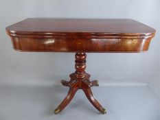 A Victorian Mahogany Card Table.