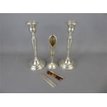 A Pair of Antique Silver Candle Sticks
