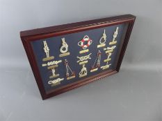 A Framed Case of Various Naval Knots.
