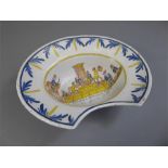 A Late 18th to 19th Century French Faience 'French Revolution' Barbers Bowl.