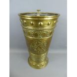 An Antique French Brass Umbrella Stand.