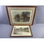 Two Prints depicting Riverscapes.