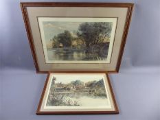 Two Prints depicting Riverscapes.