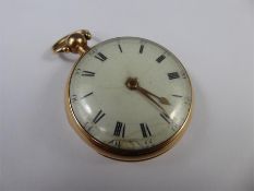 A Thomas Smart 18ct Gold Gentleman's Open Faced Pocket Watch.