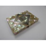 A Victorian Mother of Pearl and Silver Card Case