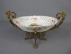 A Meissen Reticulated Porcelain Dish