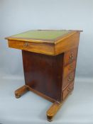 An Edwardian Fruit Wood Davenport.