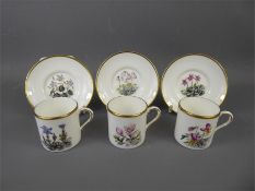 A Royal Worcester 'Botanical' Coffee Set.