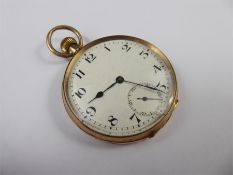 A 19th Century 9 ct Gold Open Faced Pocket Watch.