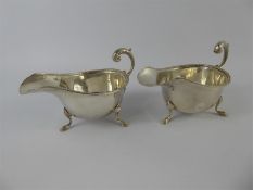 A Pair Silver Sauce Boats