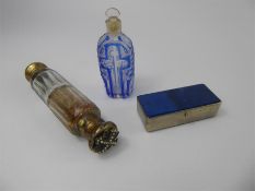 A Victorian Cut Glass Double Scent Bottle