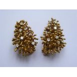 A Pair of 18ct Yellow Gold & Diamond Earrings