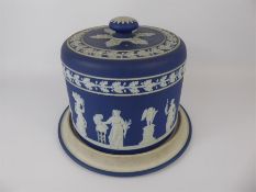 A Cobalt Blue Wedgewood Cheese Dome