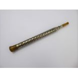 A Vintage White Metal and Horn Telescopic Cigarette Holder