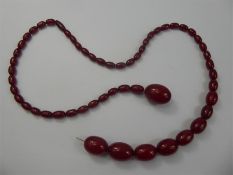 A Set of Vintage Amber-Style Beads
