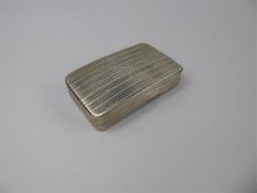 A Georgian Silver Engine Turned Snuff Box