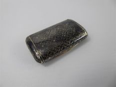 A Silver Niello-Work Vesta Case