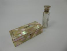 A Mother of Pearl Box/Scent Bottle