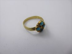 A Georgian 18ct Yellow Gold and Turquoise Ring