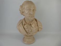 A Large Plaster Bust of William Shakespeare.